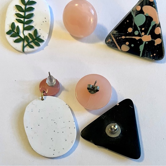 Set of 3 Pink Earrings - Picture 2 of 2